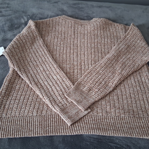 Terra & Sky Women's Tan Knit Sweater Stretchy XXL - Picture 2 of 4